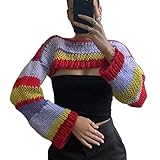 scavolini evolution Materiale: maglia a maniche lunghe all'uncinetto, maglietta da donna a righe retrò Harajuku realizzata in comodi tessuti a maglia, con un po 'di elasticità, super accogliente, leggera e traspirante da indossare.