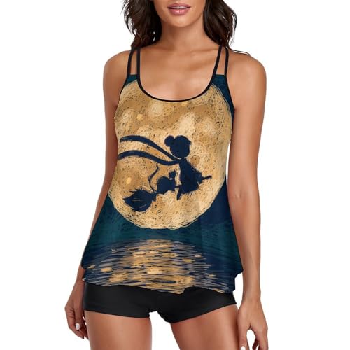 Maillot de Bain Tankini Femme Bikini Robe de Plage et Short de Garçon Confort