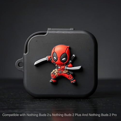 Image of Kapture Soft Silicone Case Compatible with Nothing Buds Pro 2, Cover with Hook, Nothing Buds Pro 2 Case with Silicone 360 Protection, Dust-Proof, Shockproof (SPD-M)