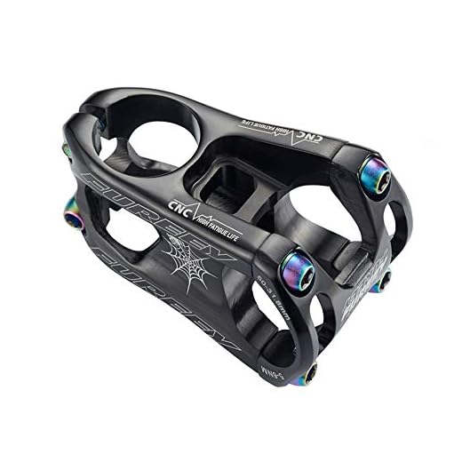 FUREEY Mountain Bike Stem,31.8mm 50mm Bicycle Stem Aluminum Short Handlebar Stem Riser Ultra-Light MTB BMX DH FR for Most Bicycle, Road Bike, Mountain Bike, Cycling Handlebar Accessories (Black)