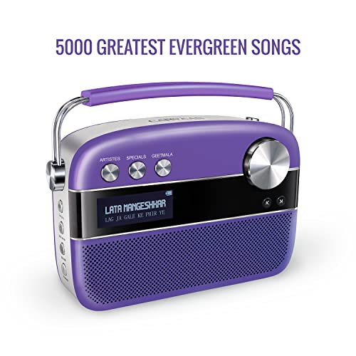 Image of Saregama Carvaan Premium Hindi - Portable Music Player with 5000 Preloaded Songs, FM /BT /AUX (Orchid Purple)