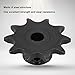 Chain Sprocket, 6mm D Shape Holes Bore Sprocket 10 Tooth Set Screw Sprocket Cast Steel Sprocket for Industrial Robot Accessories