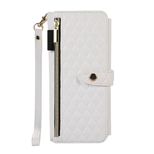Étui de téléphone pour Samsung Galaxy Z Fold 6 portefeuille blanc sac bandoulière tendance