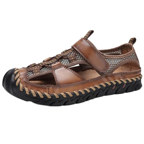 Men's Closed Toe Casual Rubber Strap Athletic Beach Outdoor Adjustable Sports Sandals Fisherman Shoes