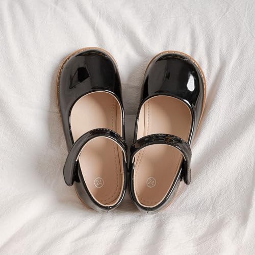 IWIHMIV Girls Mary Jane Dress Shoes Casual Comfortable Ballerina Flat Non Slip School Loafers for Wedding Party4