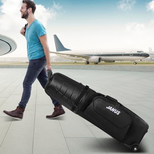 JANUS Golf Travel Bags for Airlines with Wheels, Hard Case Top and 1980D Heavy Duty Oxford Protect Golf Clubs, Lightweight and Easy to Maneuver - Image 6