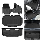 Jiooy ホンダ 新型 N-BOX JF5 JF6 JOY フロアマット+セカンドマット+ラゲッジトレイ 4点セット エヌボックス トランクマット JF5 JF6 NBOX JOY 3D立体 Nボックス ジョイ ラゲッジトレイ JF5 JF6 TPE素材 防水 耐汚れ カスタムパーツ 取付簡単 車種専用設計