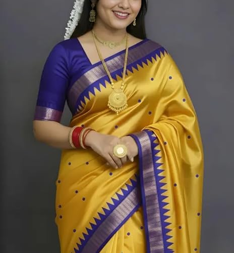 Generic yellow sambalpuri silk saree – image 5