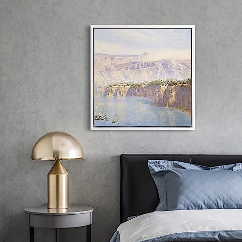 Image of Canvas Frame,10x10 Square Floating Painting Frames,0.9 inch Deep,White