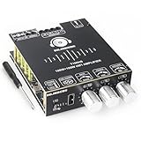 T100HS Power Amplifier Board with Subwoofer 2.0 Channel 100W×2, TPA3221 Chip 12V-30V Audio Power Amplifier with Treble and Bass Control