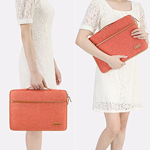 Domiso 10.1 Inch Tablet Sleeve Case Notebook Bag Carrying Handbag Cover For 9.7 Inch Ipad Pro / 2017 New 9.7 Inch Ipad / 10.5 Inch Ipad Pro / 9.7 Inch Samsung Galaxy Tab S3, Orange #TOP6