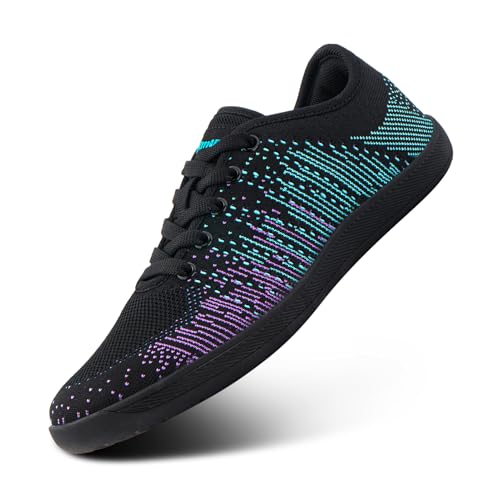 Hitmars Zapatillas Deportivas Mujer Zapatillas Minimalistas Zapatos Barefoot Cómodo Zapatos Descalzos Calzado Fitness Running Deporte Violeta EU 39