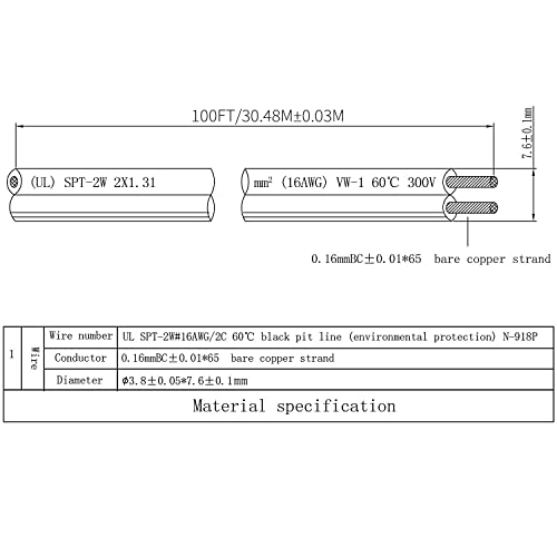 Firmerst 16/2 Low Voltage Landscape Lighting Wire 100 Feet Ul Listed #TOP7