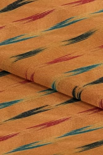 Image of Cotton Pochampally ikat unstitched blouse, Kurthi, long frock fabric material for women (1 meter, 2 meters & 3 meters)