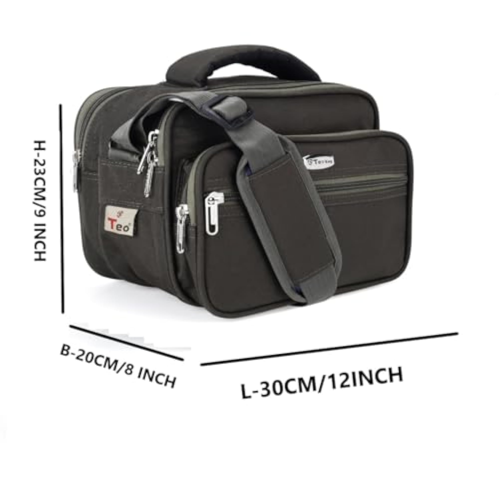 Unisex Nylon Shoulder Bag, Grey
