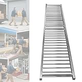 Gravity Conveyor Roller System, Portable Folding Conveyor Rail, Steel Frame, Ready to Use, Connectable Layout, Ideal for Delivery, Warehouse, and Daily Goods Handling (3-Meter)