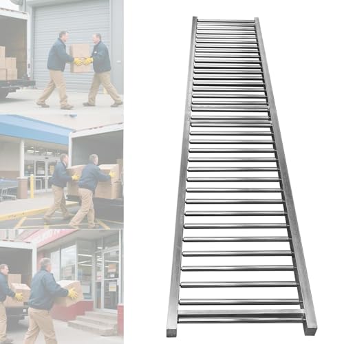 Gravity Conveyor Roller System, Portable Folding Conveyor Rail, Steel Frame, Ready to Use, Connectable Layout, Ideal for Delivery, Warehouse, and Daily Goods Handling (3-Meter)
