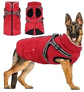 Gyuzh Hundemantel Mit Integriertem Geschirr – Wasserdicht, Reflektierend, Für Kleine Bis Große Hunde – Winterjacke Mit Verstellbaren Trägern