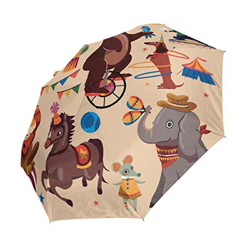 Parapluie pliable automatique cirque mignon anti-UV pour voyage