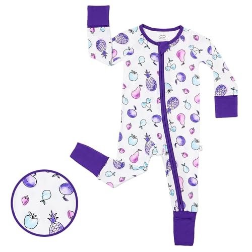 LittleHippo 2-Way Zipper Onesie Romper, Soft Spandex & Viscose from Bamboo One Piece Pajamas, Newborn, Baby Boys & Girls