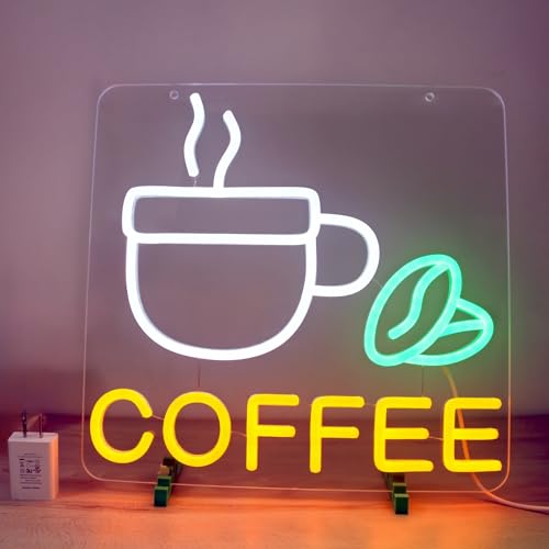 Image of Neon Sign, Business Sign for Bar Decor, Colorful Coffee Signs, Dimmable Design, 5V Charger