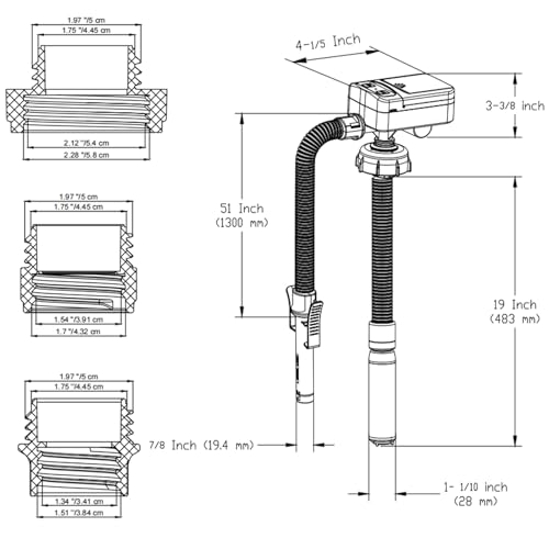 Kraftstoffpumpe mit Auto-Stopp-Sensor, Kraftstoff Umfüllpumpe mit 3 Adaptergrößen, 2.4GPM Elektrische Selbstansaugende Dieselpumpe Ölabsaugpumpe mit Schläuchen und Zapfpistole für Diesel, Öl & Benzin
