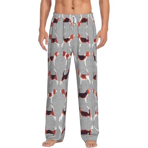 Pantalon de pyjama doux homme Beagle Patterns pour en finir avec les nuits trop chaudes