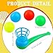 Octaday 40 Pcs Floating Blow Pipe Balls Random Color Ball Blowing Toy Balance Blowing Toys for Kids Party Supplies