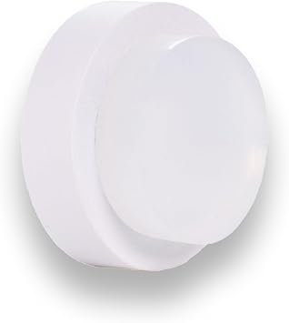 EVI Door Stop | White Stainless Steel Door Stop - Adhesive and Screw Fastering - Protective Rubber - Door Stop 0.94 x 0.55 Inches