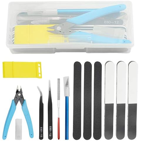 WMYCONGCONG Gundam Modell-Werkzeug-Set für Modellbauer, Grundwerkzeuge, Hobby, Bauwerkzeuge, Kit zum Bauen von Autos, Flugzeugmodellen, Bauen, und Fixieren, 13-teilig Cover