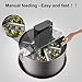 MELONFARM 16 inch Bud Leaf Trimmer, Electric Reaper Bowl Hydroponic Dry Wet Plant Trimming Machine with Sharp Stainless Steel Blade and Hand Pruner Twisted Spin Cut, for Herbs and Flower