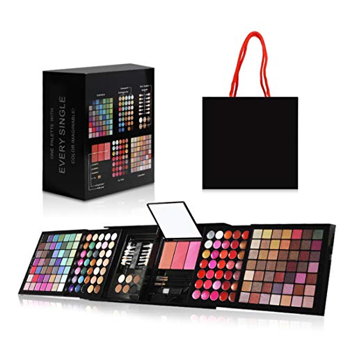 Hotrose Full 177 Color Eyeshadow Palette Blush Lip Gloss Concealer Kit Beauty Makeup Set,All-in-One Makeup Kit with Mirror, Applicators