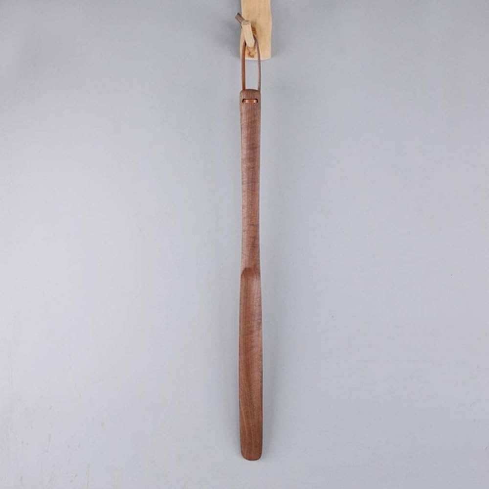 Calzador de Mango Largo Calzador de Madera Se Adapta a Todos los Zapatos Calzador Largo Durable Resistente para Zapatos fáciles de Usar, para Padres Amigos -A 50 cm
