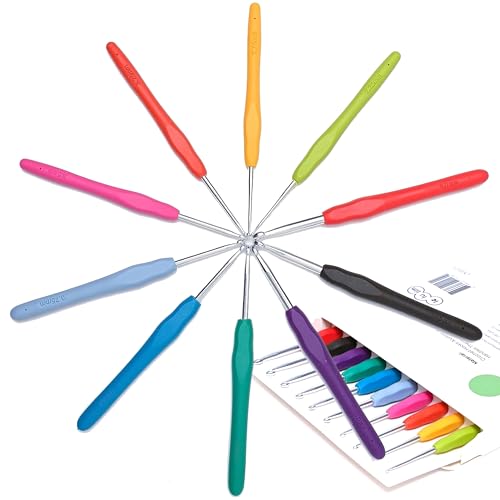 lelulim™ Crochet Hook Set, 10 Sizes, B-2.25mm to J-6mm by lelulim - Used condition - US$5.32