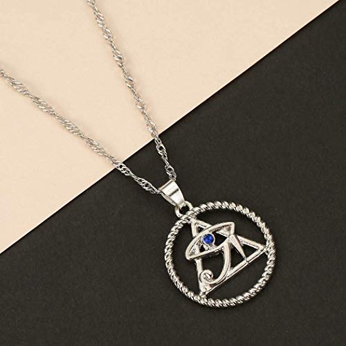 Collier Ankh égyptien pendentif Mauvais œil chaîne or bijou minimaliste