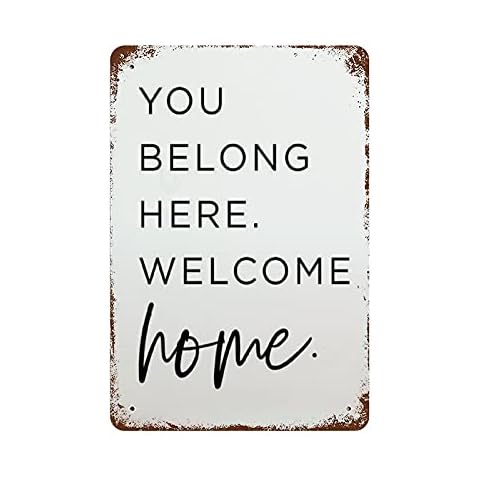 Graman Metal Welcome Home Sign, 5.5 x 8 Inch, Decorative Signage Cover