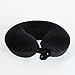Makimoo Travel Neck Pillow, Top Memory Foam Pillow for Head Support, Ideal for Airplanes, Cars, and Home Recliners, Adjustable and Soft (Black)