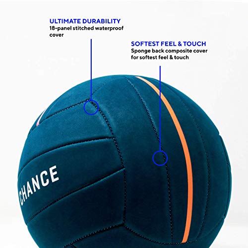 Chance Soft Volleyball - Waterproof Indoor/Outdoor Beach/Pool All-Ages Recreational Training Ball (Size 5) (Celine - Teal) #TOP3