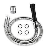 KOLLNIUN Pre-Rinse Hose 44" Flexible Commercial Stainless Steel Hose with Heat Resistant Handle, Rep