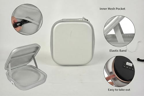 Portable CD Player Case with Belt, for Deluxe, for Sunoony, for MEGATEK, for Gueray, for ARAFUNA, for Klim, Travel Carrying Holder Storage for Walkman and Cable Accessories (Case Only) (Silvery)