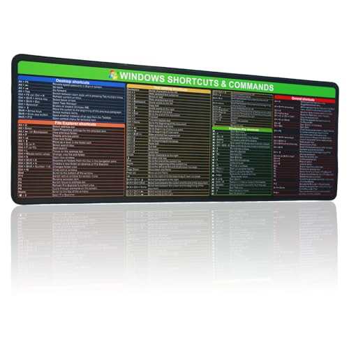 Windows Shortcuts Mouse pad, Extra Large Size Keyboard Shortcut M...