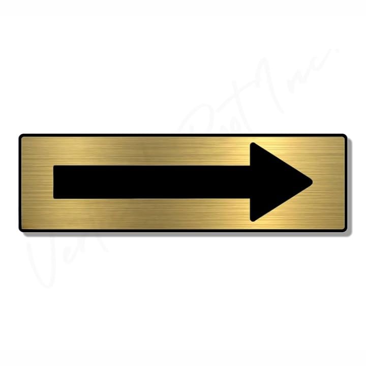 Parikshit Sublimation Direction Arrow Sign Board Sticker for Wall Office Signage Self Adhesive (ARROW RECTANGLE)