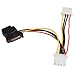 Price comparison product image StarTech.com SATA to LP4 Power Cable Adapter with 2 Additional LP4 - Power adapter - 4 pin internal power (F) to SATA power (M) - 5.9 in - black - LP4SATAFM2L