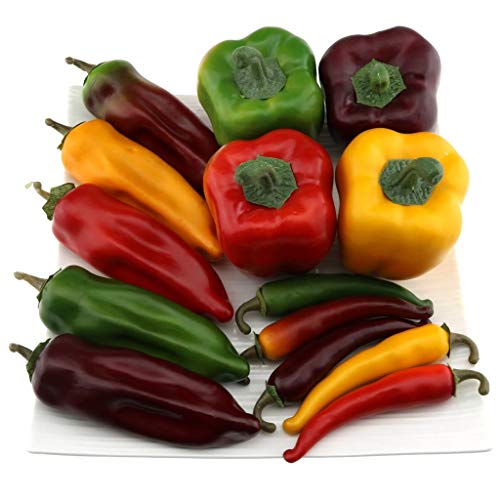 Gresorth Fake Mixed Pepper Collection Artificial Chili Vegetables Home Party Shop Christmas Decoration #TOP27