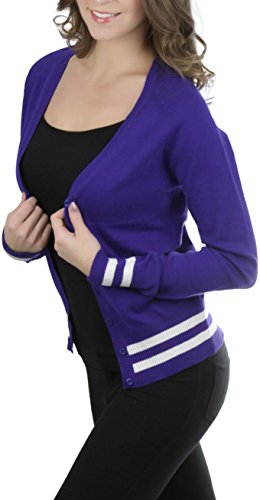 Image of ToBeInStyle Women's Long Sleeve Button Down V-Neck Cardigan
