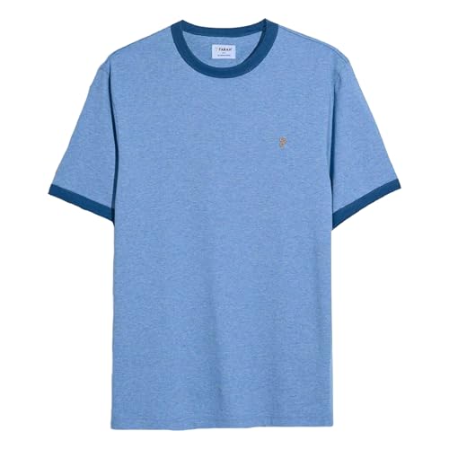 Image of Farah Men's Groves Ringer T-Shirt in Blue