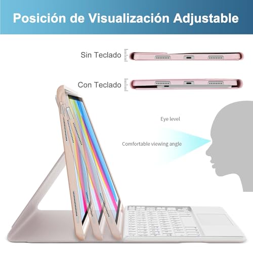 Teclado bluetooth magnético con trackpad de precisión para iPad Ñ 5