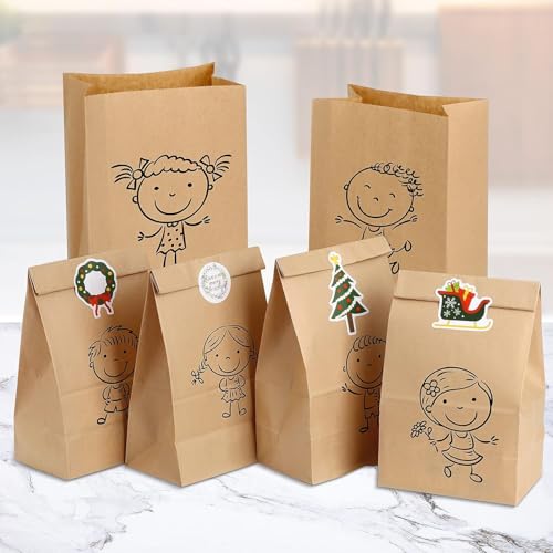 Miniatura 7 de Weifeng 50 Bolsa De Papel Kraft 11x6x20cm Sachet Craft