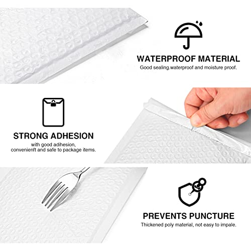 Image of Metronic Bubble Mailer 6X10 Inch White 500 Pack,Waterproof Padded Envelopes,Self-Seal Small Bubble Mailers Cushioning Bubble Envelopes for Shipping,Jewelry Makeup Supplies, Packaging Bulk