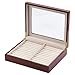 KeepMeCases Extra Large Wood Cufflink Box Holds 54 Pairs